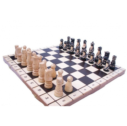 Šachy drevené Pop