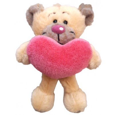 Pimboli plyšový medveď 8 cm so srdcom