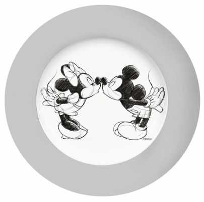 Mickey tanier 21 cm Bozk skica strieborná/sivá
