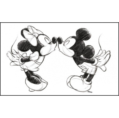 Mickey pohár na kávu so sebou 400 ml Bozk skica strieborná/sivá