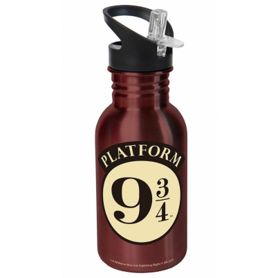 Harry Potter fľaša so slamkou 500 ml 9 3/4 a Erb