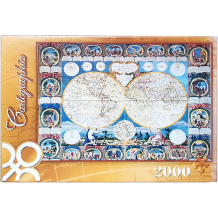2000 ks puzzle Mapa Zeme 1788