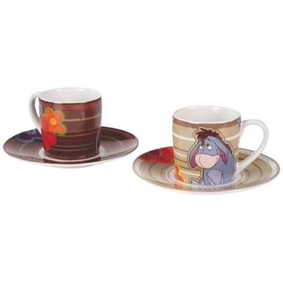 Pooh espresso set hnedý Somárik