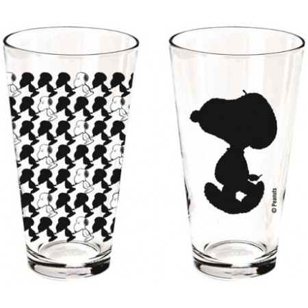 Snoopy poháre čierno biele 2 kusy