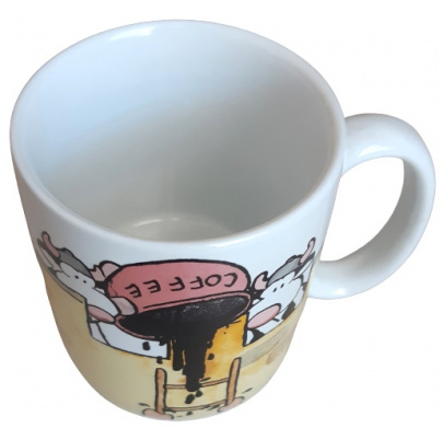 Hrnček 250 ml biely krava Eddy Káva