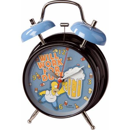 Simpsons budík 7,5 cm Homer s pivom