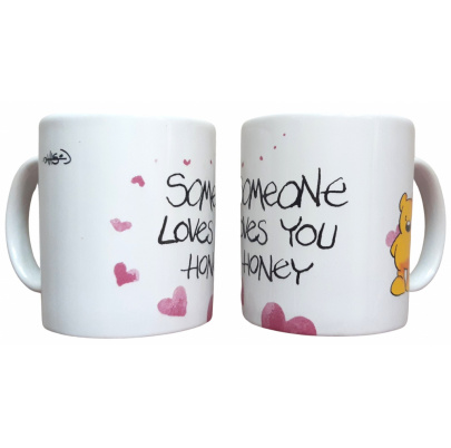 Hrnček 250 ml medveď Bono Niekto Ťa miluje zlato