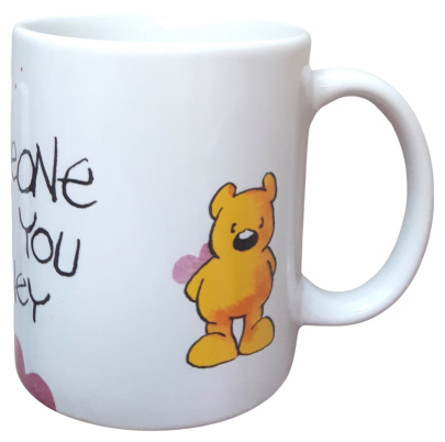 Hrnček 250 ml medveď Bono Niekto Ťa miluje zlato