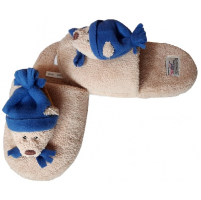 Plyšové papuče 35-39 medvedík Antonio