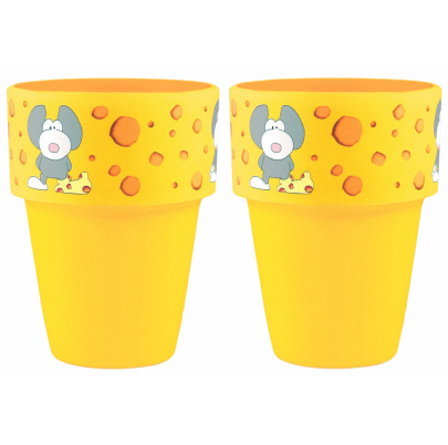 Poháre 200 ml myš Flo 2 kusy