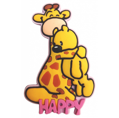 Magnetka žirafa Olaf a medveď Bono HAPPY
