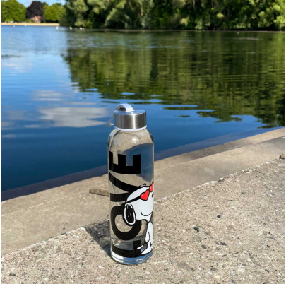Snoopy fľaša 500 ml sklo LOVE