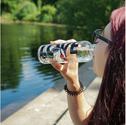 Snoopy fľaša 500 ml sklo LOVE