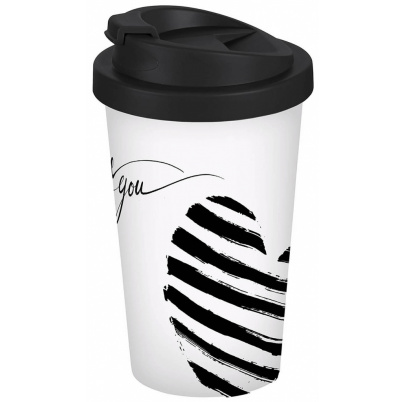 Pohár na kávu so sebou 400 ml Ľúbim Ťa