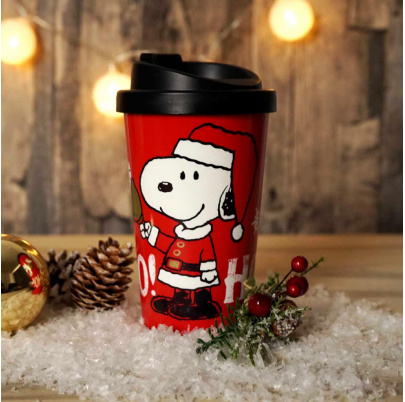 Snoopy pohár na kávu so sebou 400 ml Ho Ho Ho