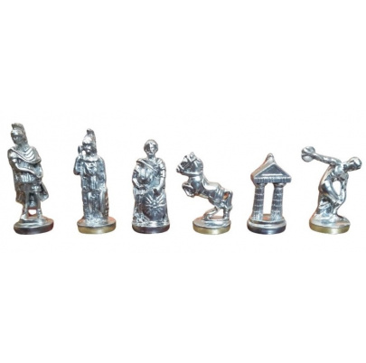 Šachy kovové Vrhač diskov - červená