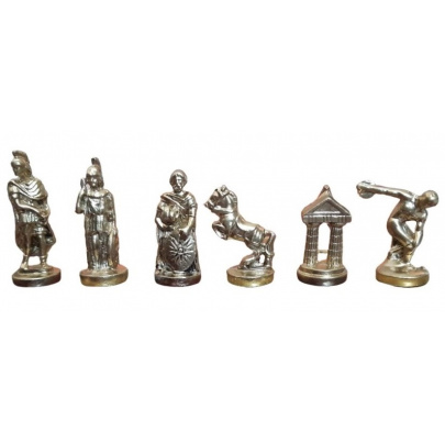 Šachy kovové Vrhač diskov - červená