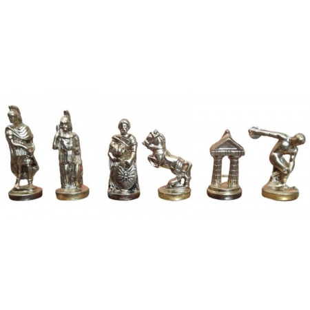 Šachy kovové Vrhač diskov - hnedá