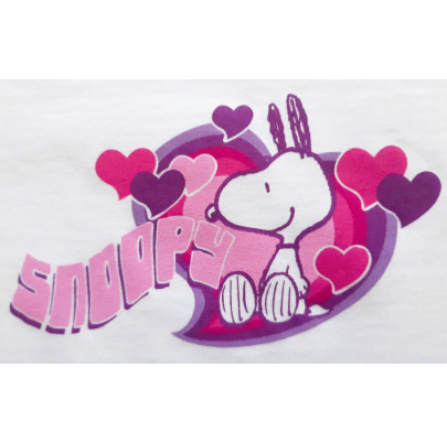 Snoopy dievčenské tričko S srdiečka