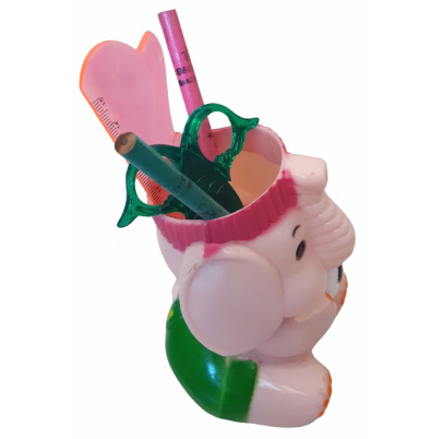 Detský stojan s písacími potrebami slon ružový