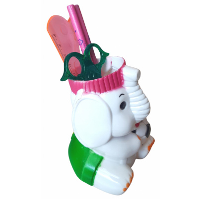 Detský stojan s písacími potrebami slon biely