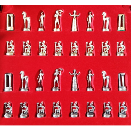 Šachy kovové Minojské - modrá