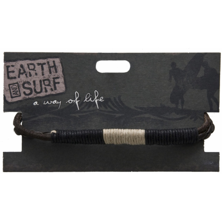 Náramok pletený čierno biely