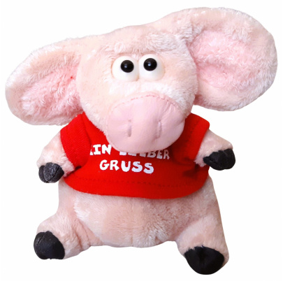 Plyšové prasa 8 cm Milý pozdrav