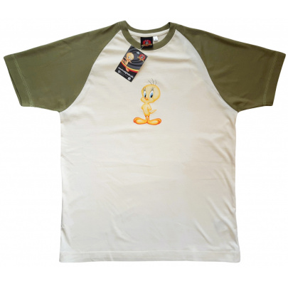 Tweety tričko M krémové/zelené