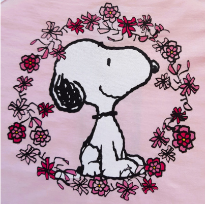 Snoopy dievčenský top 122 ružový