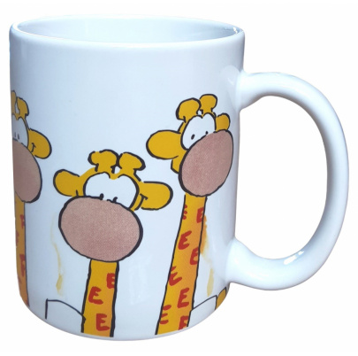 Hrnček 250 ml žirafa Olaf biely Káva