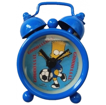 Simpsons budík mini Bart futbalista