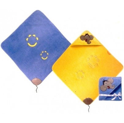 Osuška s kapucňou pre bábätko modrá