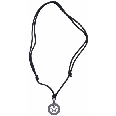Prívesok metal Dávidova hviezda so šnúrkou na krk