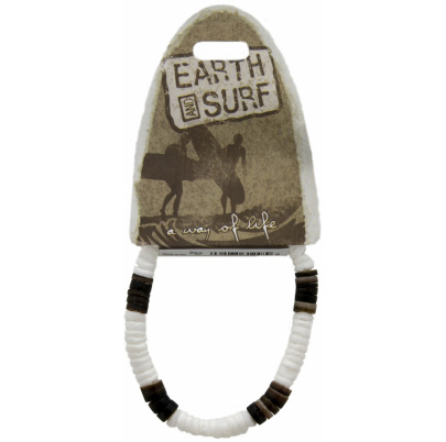 Náramok z mušlí bielo hnedý