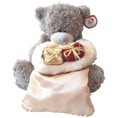 Plyšový medveď 23 cm so zlatým vrecom