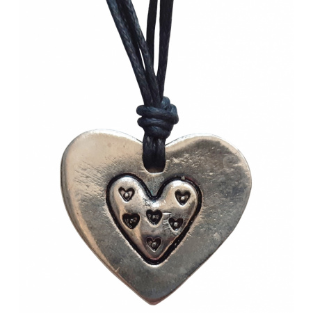Prívesok metal Srdce so šnúrkou na krk