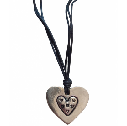 Prívesok metal Srdce so šnúrkou na krk