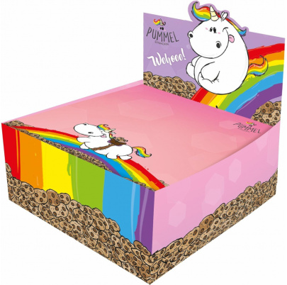 Pummeleinhorn stojan s poznámkovými papierikmi Na dúhe