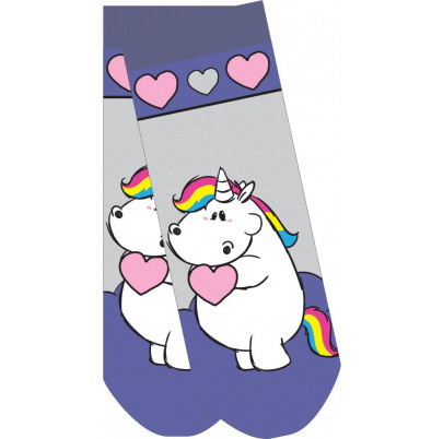 Pummeleinhorn kúzelné členkové ponožky fialové 36-41