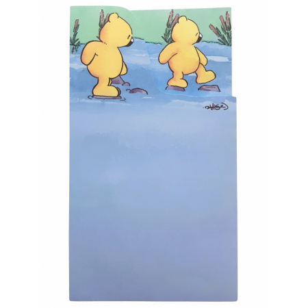 Blok s výrezom medveď Bono na kameňoch