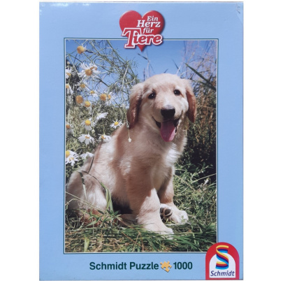 1000 ks puzzle Zlatý retríver