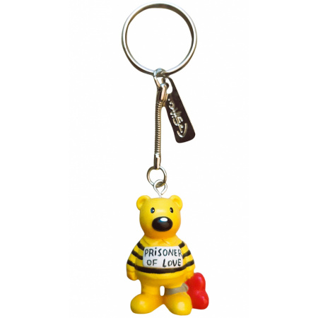 Kľúčenka PVC medveď Bono so srdcom Väzeň lásky