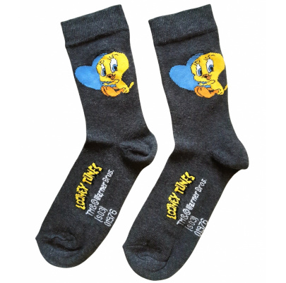 Ponožky dámske tmavošedé Tweety 35-41