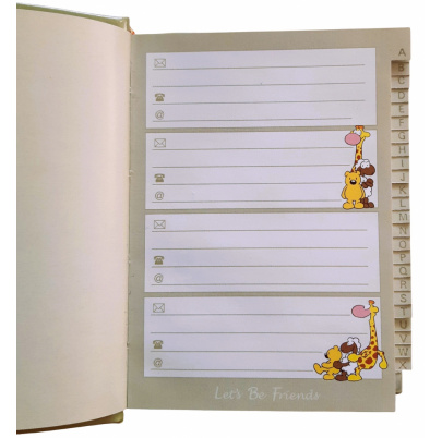 Adresár malý zelený Buďme priateľmi