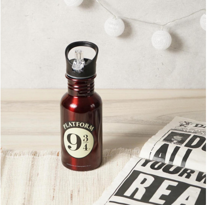 Harry Potter fľaša so slamkou 500 ml 9 3/4 a Erb