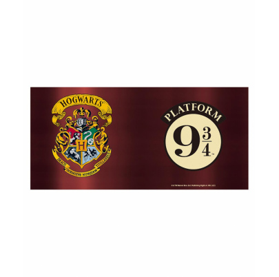 Harry Potter fľaša so slamkou 500 ml 9 3/4 a Erb