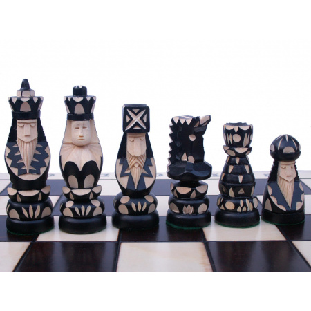 Šachy drevené Pop