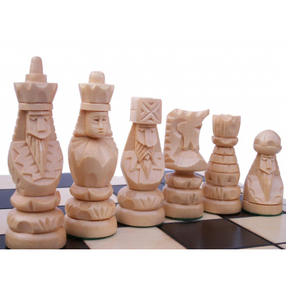Šachy drevené Pop