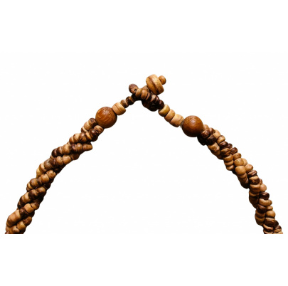 Náhrdelník točený kokos svetlohnedý